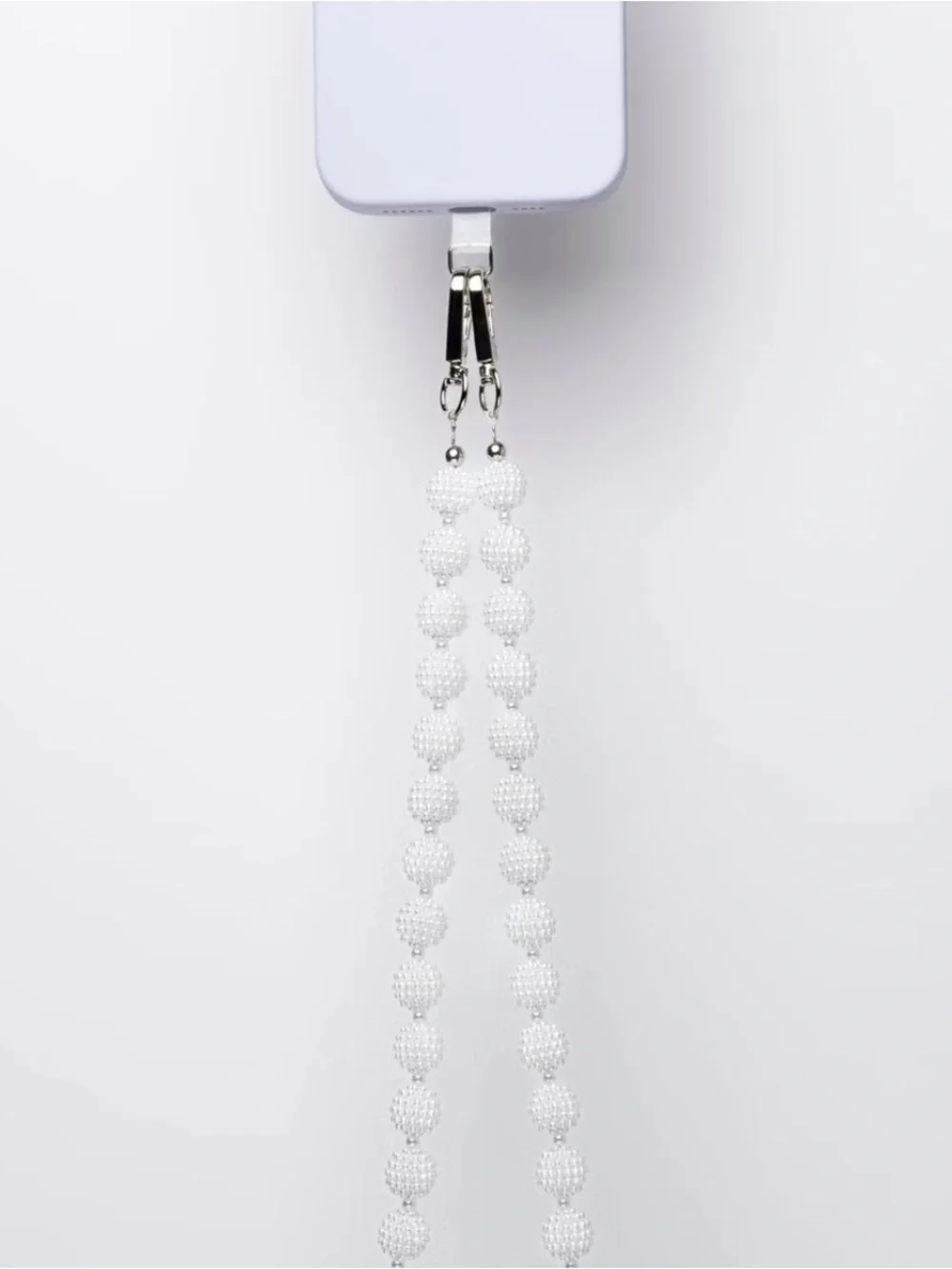 White Beaded Crossbody Phone Strap - Women Accessories